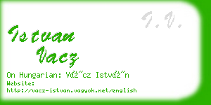 istvan vacz business card